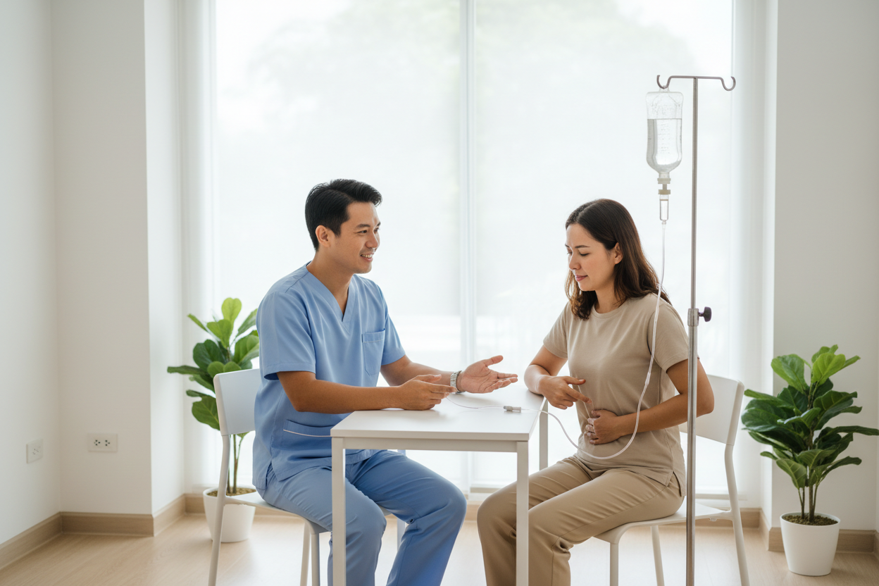 Diarrhea and rehydration treatment at a Koh Samui clinic
